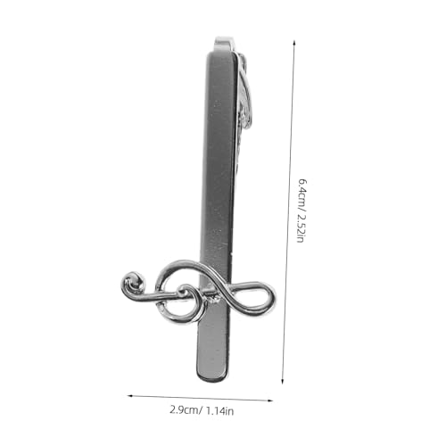 PartyKindom 2 Stück Herren Krawattenklammer mit Musiknoten Klassische Business Krawattennadel Stilvoller Clip für Hemden Leicht und Kompakt für Geschäftstermine und Festliche Anlässe von PartyKindom