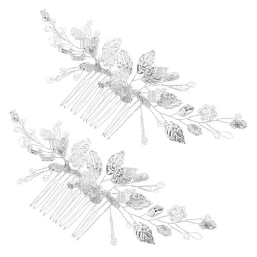 PartyKindom 2 Stück Hochzeit Haarkamm mit Kunstperlen und Kristallen Brautkopfschmuck für und Mädchen für Hochzeiten und Feierlichkeiten PartyKindom 2 Stück Hochzeit Haarkamm mit Kunstperlen und Kristallen Brautkopfschmuck für und Mädchen für Hochzeiten und Feierlichkeiten von PartyKindom