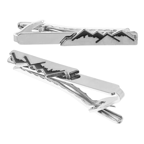 PartyKindom 2 Stück Krawattenclips für Herren Französischer Business Stil Krawattennadel Anstecknadel als zu Hochzeit Jahrestag Valentinstag von PartyKindom