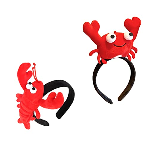 PartyKindom 2stücke Hummer Haarband Cartoon Stirnband Kopfbedeckung Haarschmuck Für Party Cosplay von PartyKindom