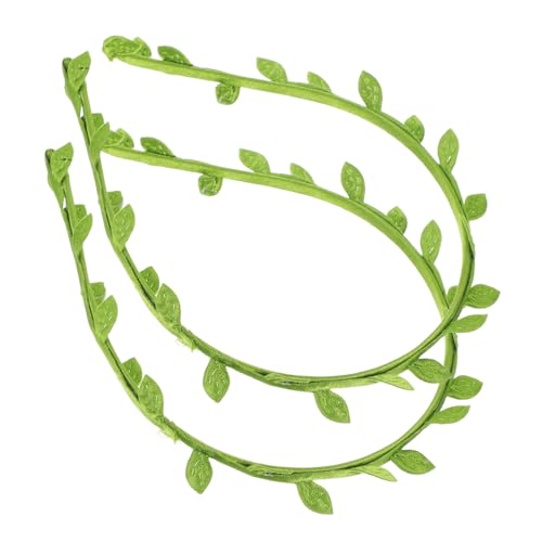 PartyKindom 2 Stück Künstlicher Grüner Haarreif Weicher Lebensechter Haarschmuck für Frauen und Mädchen Vielseitig für Hochzeit Geburtstag Party Fotoshooting Geeignet von PartyKindom