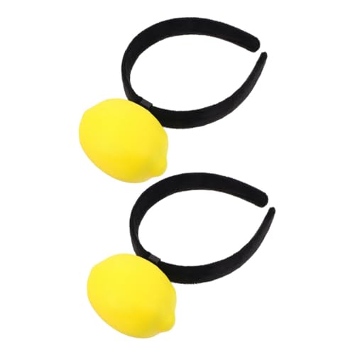PartyKindom 2stücke Zitronen-haarband Aus Plüsch Fake Food Kopfschmuck Frucht-stirnband Für Partys Geburtstage Und Festlichkeiten Bequemer Sitz Ohne Haare Zu Ziehen von PartyKindom