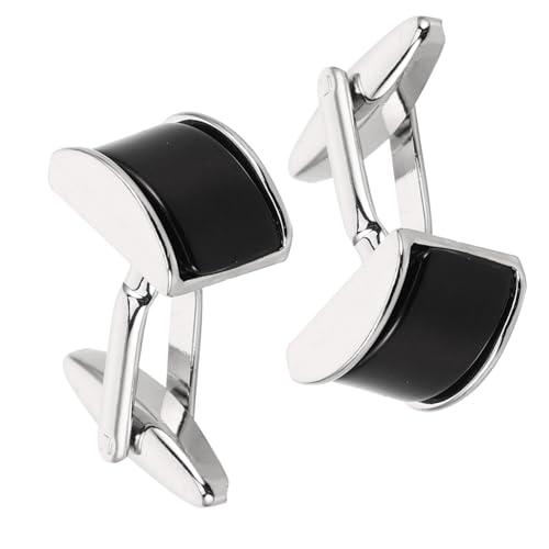 PartyKindom 2 Stück Manschettenknöpfe mit Klassischem Design Französisch Cufflinks für Formelle Anlässe Hochzeiten Stilvolle Bekleidungsaccessoires von PartyKindom