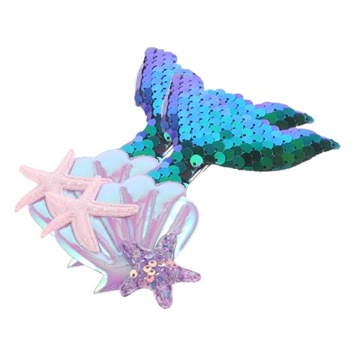 PartyKindom 2 Stück Meerjungfrau Haarspangen Glitzer Haarschmuck für Mädchen Haaraccessoires für Partys Hochzeiten und Besondere Anlässe von PartyKindom