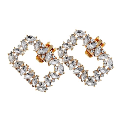 PartyKindom 2 Stück Metall Schuhclips mit Strass Abnehmbare Schuhaccessoires für Hochzeiten und Partys Langlebiges Design für Damen Schuhe von PartyKindom