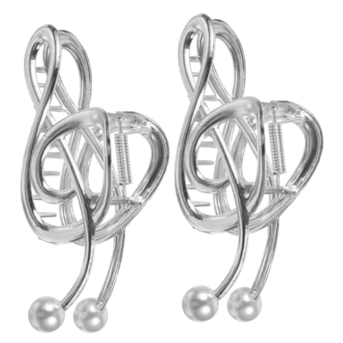 PartyKindom 2 Stück Musiknoten Haarklammern für Damen Haarclips aus Rutschfeste Haarspangen für Outfit für Lässige und Formelle Anlässe von PartyKindom