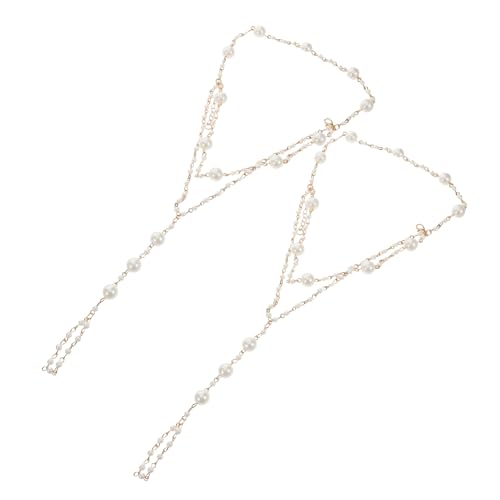 PartyKindom 2stücke Perlen Fußkettchen Für Frauen Barfuß-sandalen-fußschmuck Mehrlagige Fußkette Verstellbarer Fußaccessoire Strandfußkette Elegant Und Langlebig PartyKindom 2stücke Perlen Fußkettchen Für Frauen Barfuß-sandalen-fußschmuck Mehrlagige Fußkette Verstellbarer Fußaccessoire Strandfußkette Elegant Und Langlebig von PartyKindom