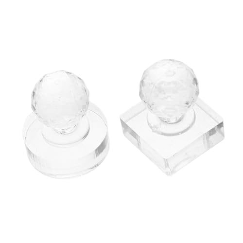 PartyKindom 2 Stück Plattenwerkzeug Lidschatten-presswerkzeug Palette Lidschattenstampfer Rauchig Kontur Machen Stamper Drücken Rouge-pressstempel Pulver Auge Transparent Plastik von PartyKindom