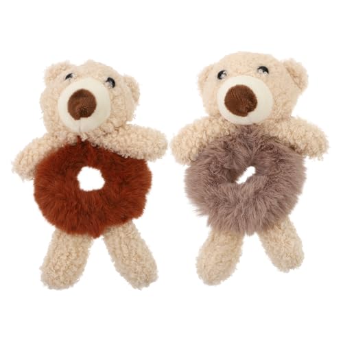 PartyKindom 2stücke Haarseile in Bärenform Für Mädchen Haarschmuck Aus Plüsch Haarringe Als Accessoires Für Alltag Und Kostüme von PartyKindom
