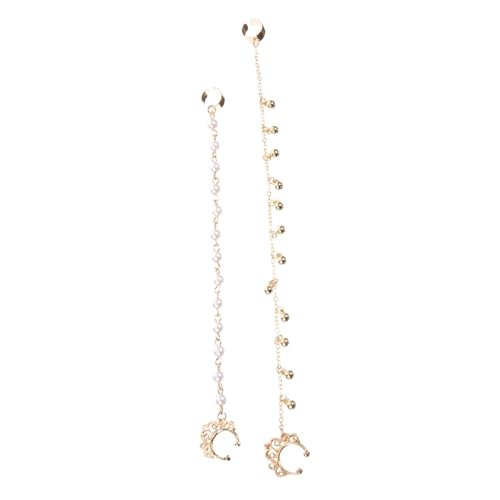 PartyKindom 2 Stück Punk Nasenring Ohrkette Teiliges mit Quaste Dangle Fake Septum Ring Schmuck für Damen Modisch Leicht und Langlebig von PartyKindom