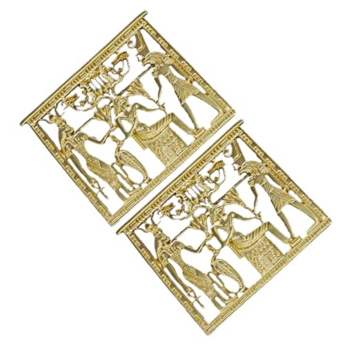 PartyKindom 2 Stück Retro Ägyptische Brustbrosche Vintage Modeanstecker Langlebigem Legierungs Material für Kostüme Kleidung und Accessoires von PartyKindom