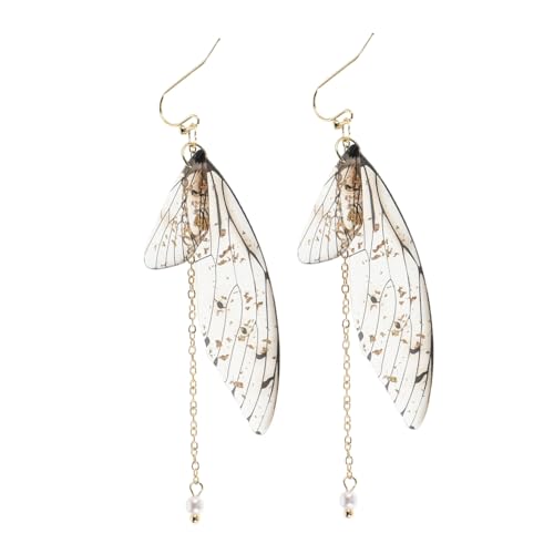 PartyKindom 2stücke Schmetterlingsflügel-ohrhänger Mit Farbverlauf Aus Kunstperlen Lange Baumelnde Ohrringe Für Hochzeiten Partys Und Alltagsgebrauch Schmetterlings-flügel-design von PartyKindom