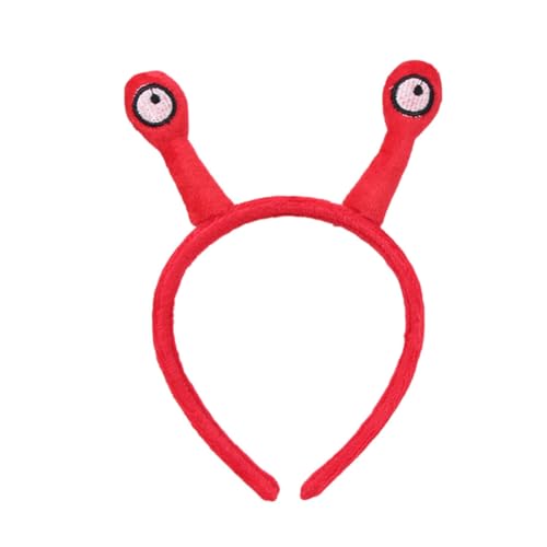 PartyKindom 2 Stück Schneckenantenne Stirnbänder Damen Haarreif für Party und Cosplay Leichtes Stylisches Kopfschmuck in Rot und Schwarz Witziges Accessoire für Mädchen und Frauen von PartyKindom
