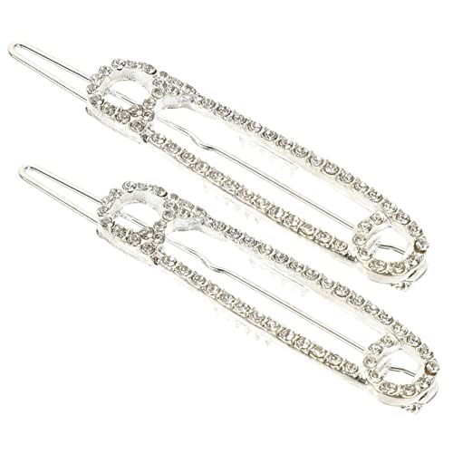 PartyKindom 2 Stück Sicherheitsnadel Haarspangen mit Strass Vielseitige Haarklammern für Mädchen Leichte Haarclips für Party Alltag und Festliche Hochsteckfrisuren von PartyKindom