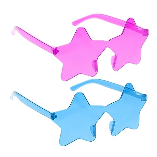 PartyKindom 2 Stück Sternförmige Sonnenbrille UV Schutz PC Material Partybrille für Strand Halloween Kostüm Party Zubehör Jungen Mädchen von PartyKindom