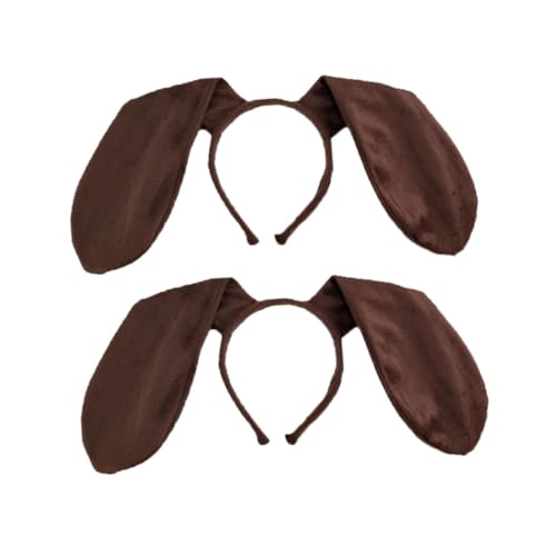 PartyKindom 2 Stück Teiliges Dackelohren Haarreifen für Langlebiges nicht Verblassendes Stirnband als Party und Karnevalskostüm Zubehör Kreative Kopfbedeckung für Fasching und Maskerade von PartyKindom