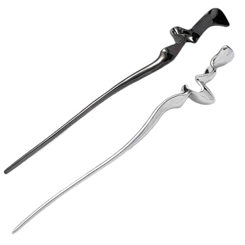 PartyKindom 2 Stück Teiliges Damen Metall Haarnadeln Vintage Haarstäbe für Dutt Glatte Oberfläche Stabile Struktur Vielseitig für Verschiedene Frisuren Geeignet als Zufällige Farbe von PartyKindom