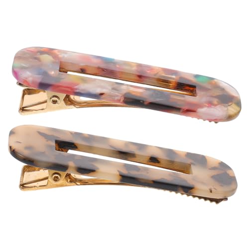 PartyKindom 2 Stück Teiliges Haarspangen Dünn und Robust Bunte Acryl Haarklammern für Frauen Komfortabel für Dünnes und Dickes Haar Vielseitig Einsetzbar bei Fotoshootings Partys Geschenkidee von PartyKindom