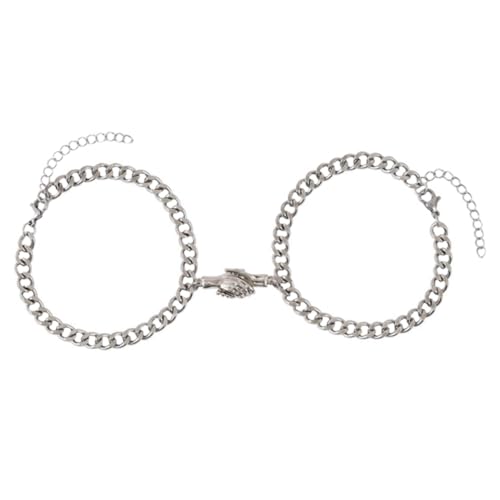 PartyKindom 2 Stück Teiliges Paararmband aus Kreatives Design Verstellbare Kettenarmbänder Freundschaftsschmuck für Jahrestag und Besondere Anlässe von PartyKindom