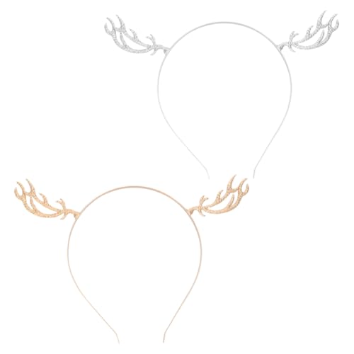 PartyKindom 2stücke Geweih Haarreif Rentier Weihnachten Stirnband Kopfstück Haarband Für Weihnachts Party Kostüm Karneval Feier von PartyKindom