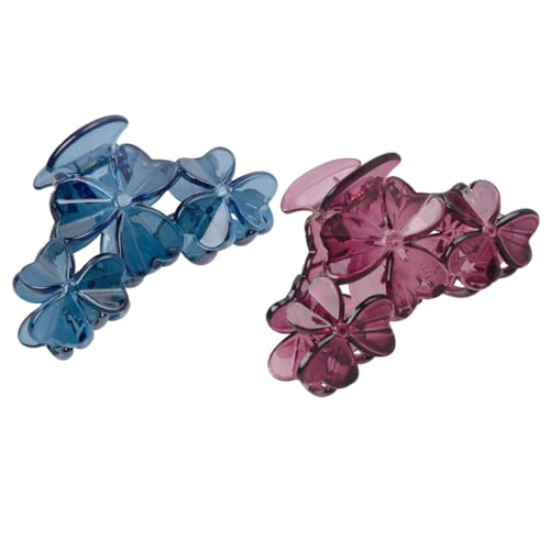 PartyKindom 2 Stück Teiliges Resin Haarklammern mit Dreiblättrigem Hohlblüten design Modische Haarspangen für Frauen Dekorative Haarklammern für Alltag Party und Festliche Anlässe von PartyKindom