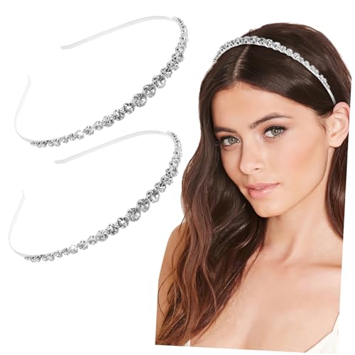 PartyKindom 2 Stück Teiliges Strass Haarband für Mädchen Glänzende Haarschmuck Krone Leichter Kopfschmuck für Party Dekoration und Festliche Anlässe Design als Fotorequisite von PartyKindom