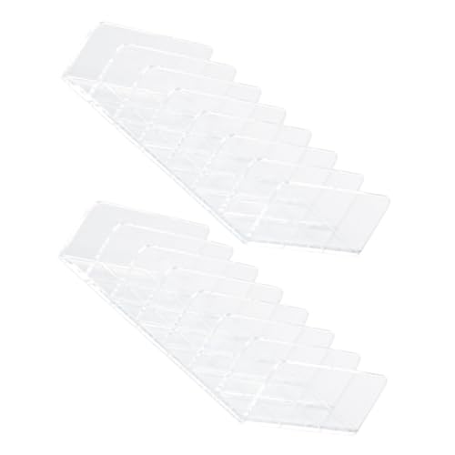 PartyKindom 2 Stück Transparenter Lidschatten Organizer mit Fächern Vielseitiger Make Up Aufbewahrungsbox für Lippenstift Praktisch für Schminktisch und Bad von PartyKindom