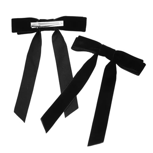 PartyKindom 2 Stück Velvet Haarspangen Kleine Haarschleifen aus Samt Sanfte Haarklammern für Damen Vielseitiger Haarschmuck für Hochzeit Party Alltag von PartyKindom