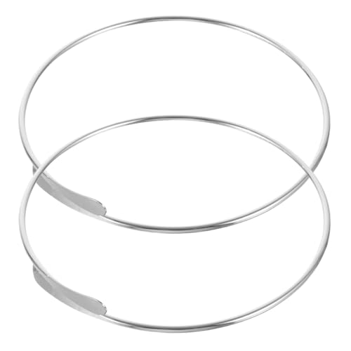 PartyKindom 2 Stück Verstellbare Metalldraht Armreifen für Damen und Teenager Schlichte Silberfarbene Manschettenarmbänder Glatte Oberfläche Komfortabel Anpassbar Modischer Armschmuck von PartyKindom