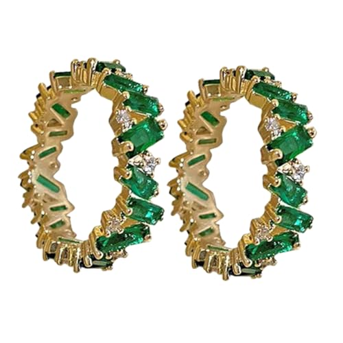 PartyKindom 2 Stück Verstellbare Pack Zircon Ringe für Damen Minimalistischer Schmuck mit Auffälligem Grünem für Finger Perfektes Accessoire für Styles von PartyKindom