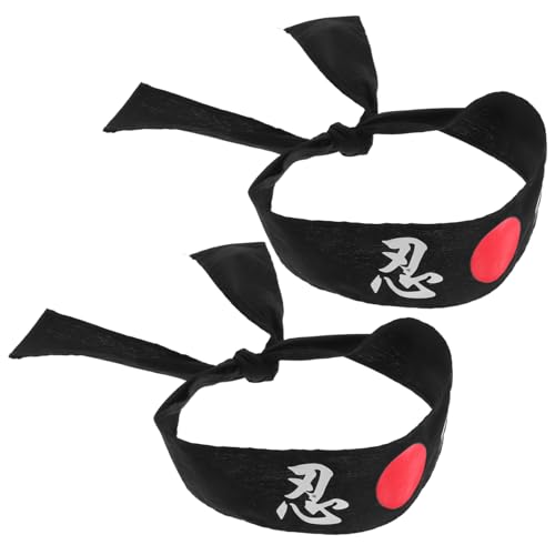 PartyKindom 2 Stück Verstellbares Stirnband für Sushi Kochkostüme Martial Arts Events Thematische Feiern von PartyKindom
