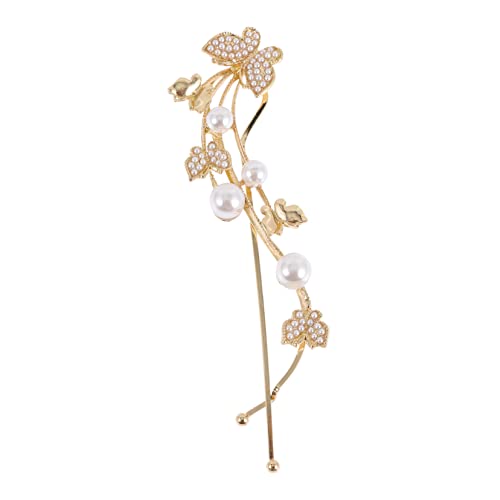 PartyKindom 2 Stück Vintage Haarklammern Teilig mit Schmetterlingsform und Perlenbesatz Eleganter Chinesischer Retro Stil Haarschmuck für Damen und Mädchen Passend für Verschiedene Frisuren von PartyKindom