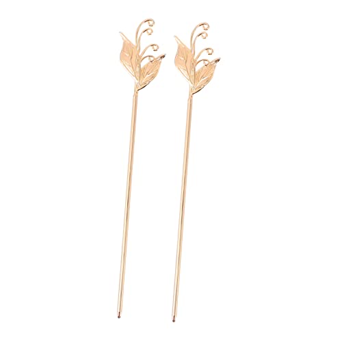 PartyKindom 2 Stück Vintage Haarstäbchen Chinesische Haarnadeln im Retro Stil Haaraccessoire für Damen für Formelle und Alltägliche Anlässe von PartyKindom