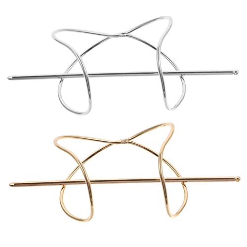 PartyKindom 2 Stück Vintage Metall Haarnadeln Unregelmäßiger Dutt Halter Leichte Haarschmuck Clips für Damen Französische Haarklammer Langlebig und Modisch Geeignet für Alltag und Besondere von PartyKindom