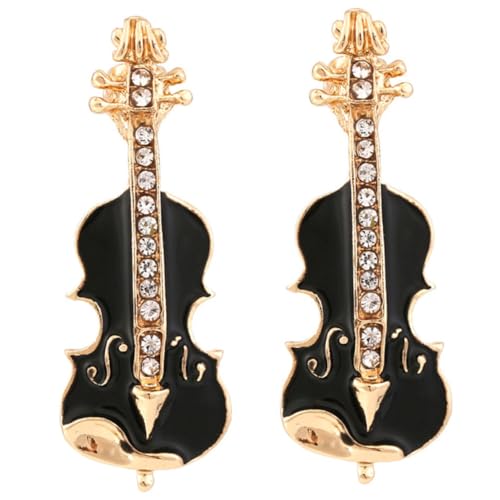 PartyKindom 2 Stück Violin brosche Anstecknadel aus Emaille Kreatives Instrument design Langlebig Vielseitig für Anzug Revers Rucksack Kleidung für Party und Festliche Anlässe von PartyKindom