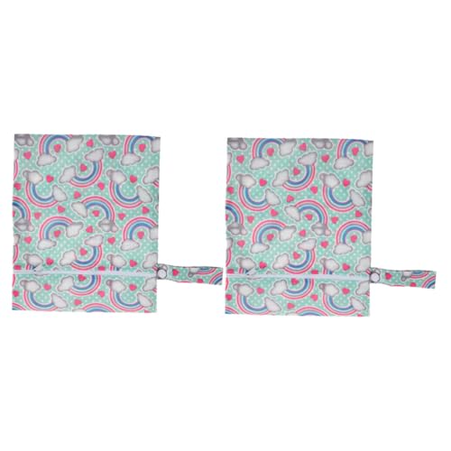 PartyKindom 2 Stück Wickeltasche für Junge Mädchen und Tragbar Organisieren von Windeln und Niedliches Cartoon Design für Kindergarten und Unterwegs von PartyKindom