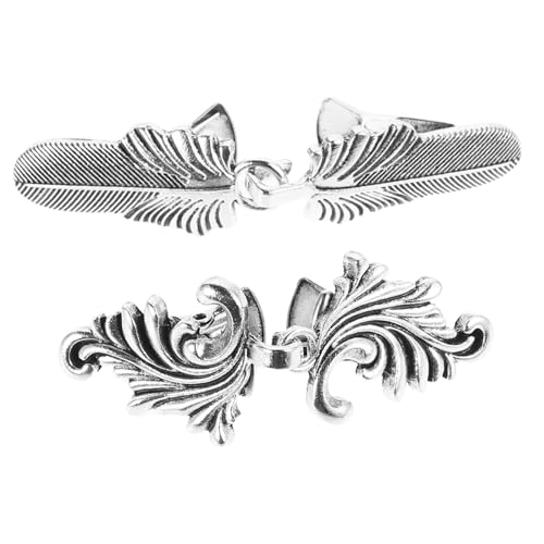 PartyKindom 2 Stück Zinklegierung Vintage Cardigan Clips mit Filigraner Verzierung Dekorative Pullover und Schalclips für Damen Strickjackenverschluss Clips für Kleidung Vielseitig und Robust von PartyKindom