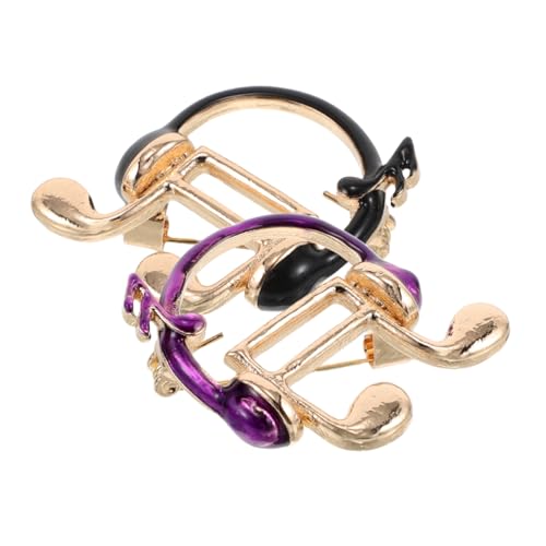 PartyKindom 2stücke Musiknoten-anstecker Kopfhörer-brosche Für Schal Jacke Anzug Accessoires Für Musiker Geburtstagsschmuck Pullover-brosche von PartyKindom