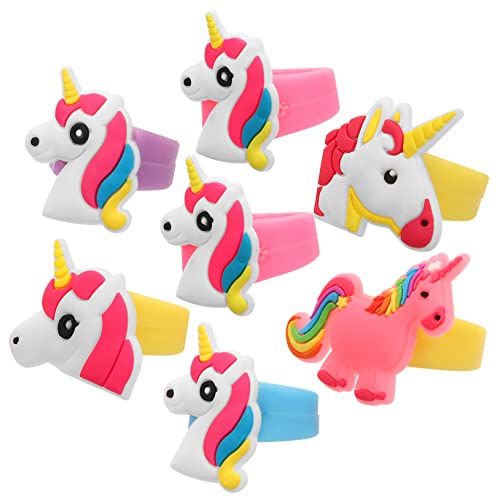 PartyKindom 20 Stck Teiliges Einhorn Ringe für Verstellbare Bunte Silikon Kinderringe Leichter Schmuck für Mädchen Dekorative Party Mitgebsel und Geschenkideen von PartyKindom