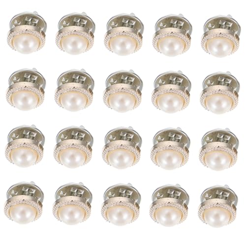 PartyKindom 20 Stück Damen Broschen Perlenform Sicherheitsnadeln Anti lapsing Schmuck Accessoires Cardigan Broschen für Pullover Kleider Schals Vielseitig Kombinierbar Legierung Harz Material von PartyKindom