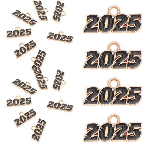 PartyKindom 20stücke Metallanhänger Zahlen Charms Für Schmuckherstellung Jahr Halskette Armband Ohrringe Schlüsselanhänger Bastelzubehör Diy Handwerk Charm Bastelset Zum Basteln von PartyKindom