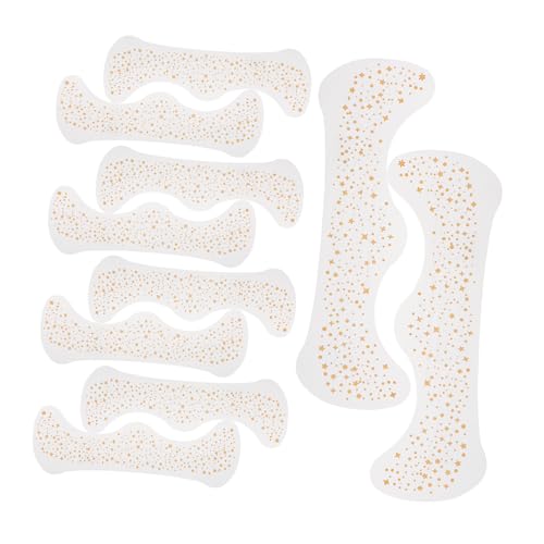 PartyKindom 20 Stück Natürliche Goldene Wasserfeste Gesichtspunkte Aufkleber für Modisches Make Up Hautfreundlich Schweißresistent Einfach Anzubringen Eleganter Look für Alltag und Partys von PartyKindom