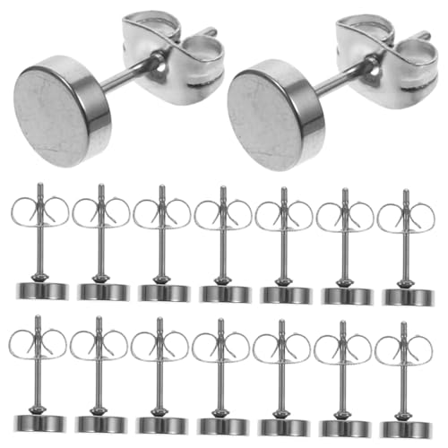 PartyKindom 20 Stück Runde Titanstahl Ohrstecker Leichte Knorpel Ohrringe für Damen und Herren Hypoallergen Modisch Schlicht Vielseitig Kombinierbar Eleganter Ohrschmuck von PartyKindom