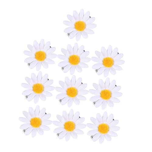 PartyKindom 20stücke Blumen-haarspangen Für Damen Und Mädchen Weiß Sonnenblumen Und Margeriten-muster Haarspangen Mit Gutem Halt Und Schönem Aussehen von PartyKindom