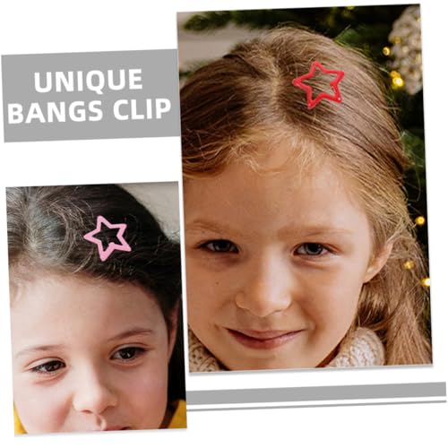 PartyKindom 20 Stück Teiliges Metall Haarspangen Sternförmig Bunte Haarklammern für Mädchen Frauen Rutschfest und Langlebig Kreative Haarschmuck Clips für Alltag und Besondere Anlässe Rot von PartyKindom
