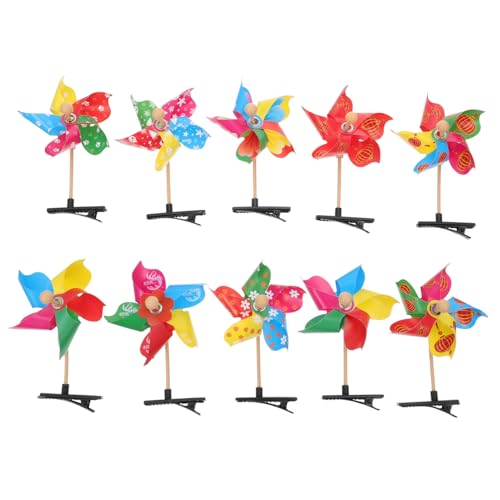 PartyKindom 20 Stück Teiliges Windmühlen Haarspangen für Bunte Outdoor Haaraccessoires Leichtes Kreatives Design Geeignet für Mädchen Spielerisch und für Garten und Party Zufällige Farbe von PartyKindom