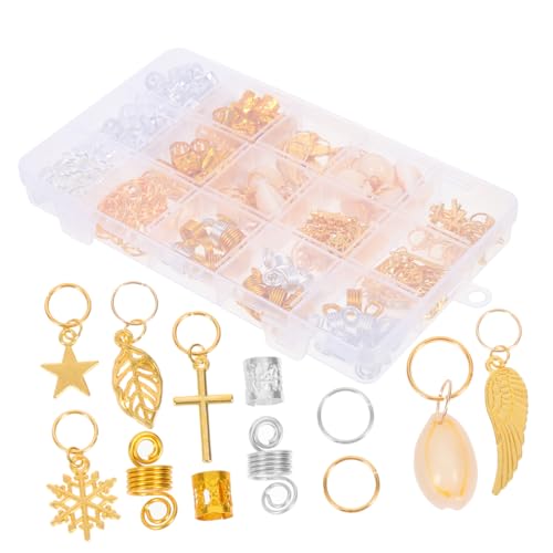 PartyKindom 200 Stück Teiliges Dreadlock Haarmanschetten Set aus Metall Langlebige Hohl Geformte Haarringe für Zöpfe Vielseitige Flecht Schmuck DIY Haarschmuck für Anfänger und Profis von PartyKindom