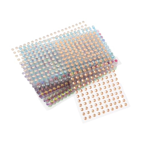 PartyKindom 20stücke Runde Acryl-strasssteine Zum Aufkleben Fürs Gesicht Selbstklebende Aufkleber Gesichtsdiamanten Durchsichtige Strass-aufkleber Für Diy-bastelprojekte von PartyKindom