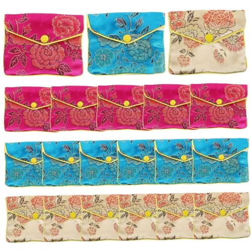 PartyKindom 20stücke Vintage Stickerei Schmuckbeutel Mit Chinesischem Design Münztasche Für Mädchen Aufbewahrungsbeutel Für Ohrringe Ringe Armbänder Für Reisen Und Hochzeitsgeschenke von PartyKindom