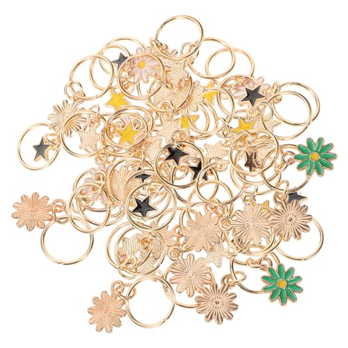 PartyKindom 25 Stück Teiliges Dreadlock Schmuck Zinklegierung Haarringe für Zöpfe mit Stern Blumen und Anhängern Vielseitige Haaraccessoires für Damen Dekorative Flechtperlen für Dreadlocks von PartyKindom
